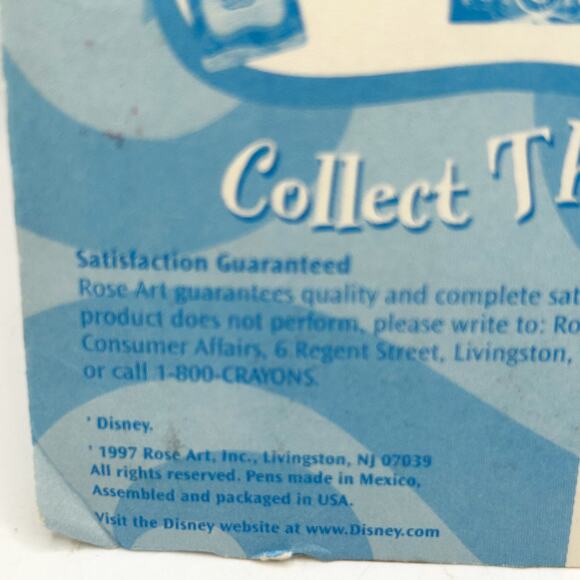 VNTG 1997 Disney’s The Little Mermaid Fashion Ink Pens Character Print RoseArt - Picture 5 of 5